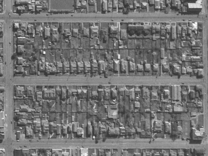 293 Hereford Street from the air, 1940-1944