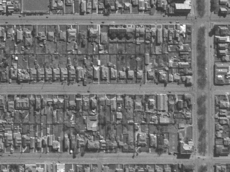 308 Hereford Street from the air, 1940-1944