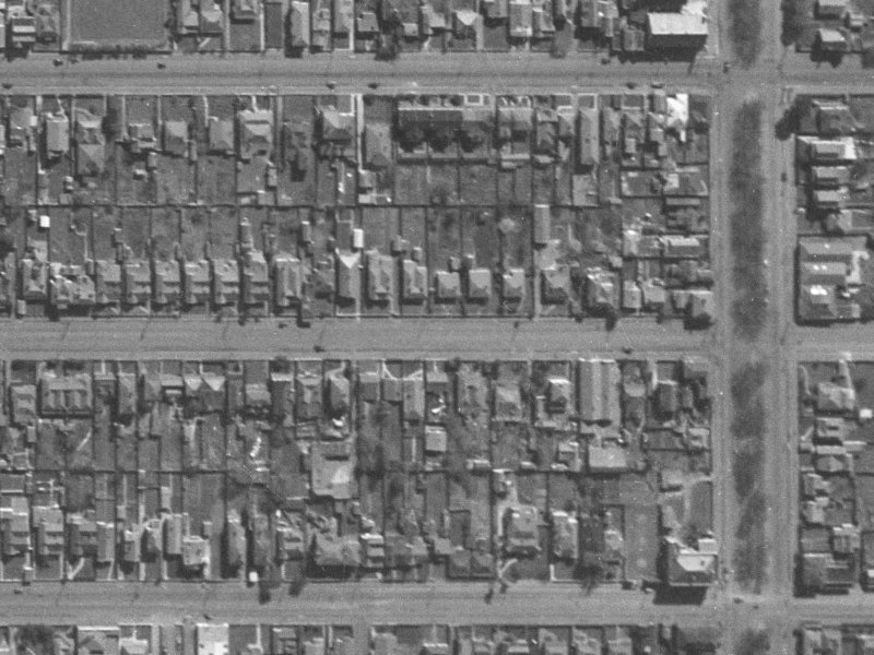312 Hereford Street from the air, 1940-1944