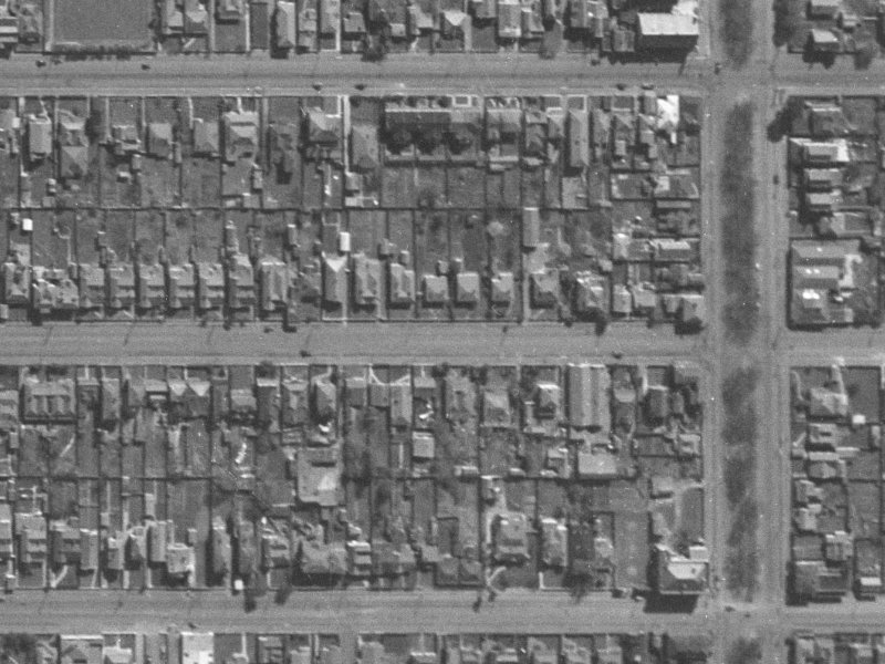 314 Hereford Street from the air, 1940-1944