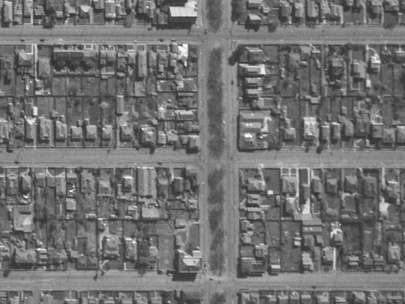 336 Hereford Street from the air, 1940-1944
