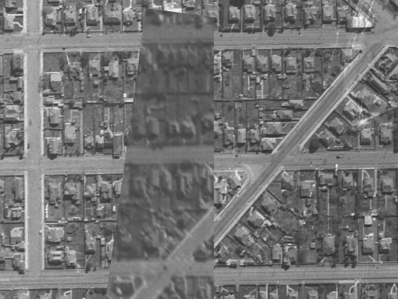 573 Hereford Street from the air, 1940-1944