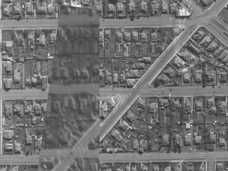 581 Hereford Street from the air, 1940-1944