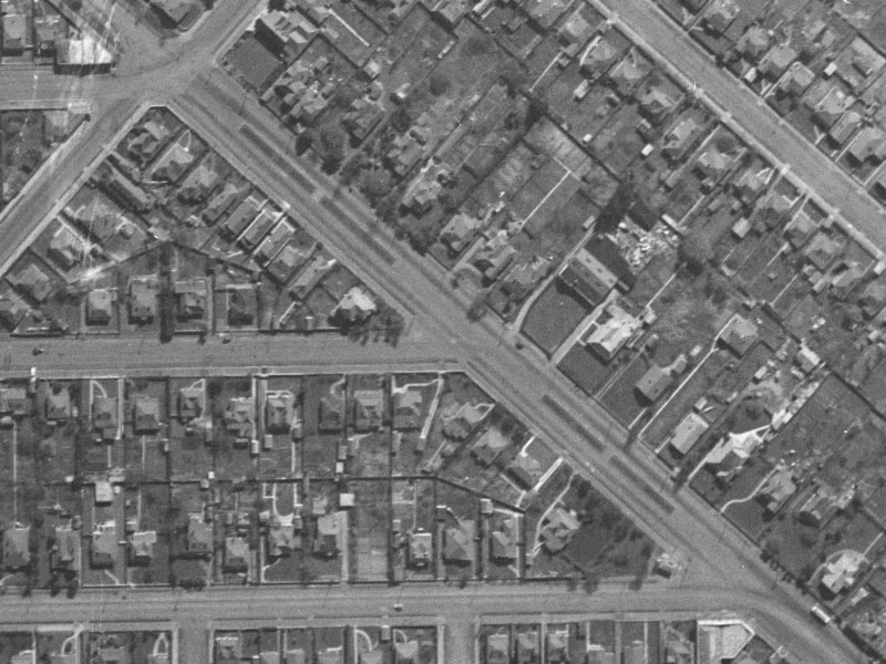 189 Linwood Avenue from the air, 1940-1944