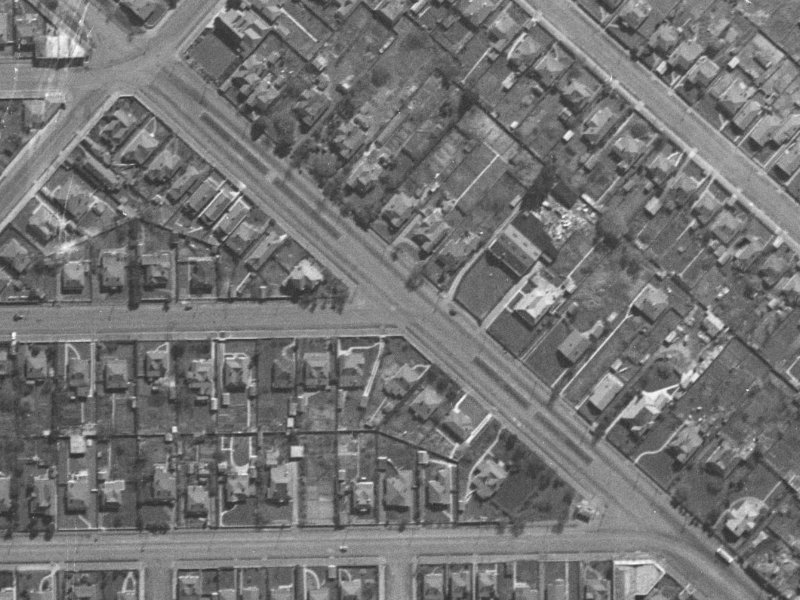 196A Linwood Avenue from the air, 1940-1944