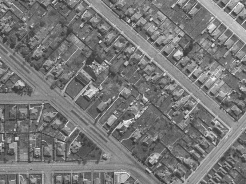 211 Linwood Avenue from the air, 1940-1944