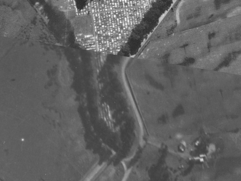 114 McGregors Road from the air, 1940-1944