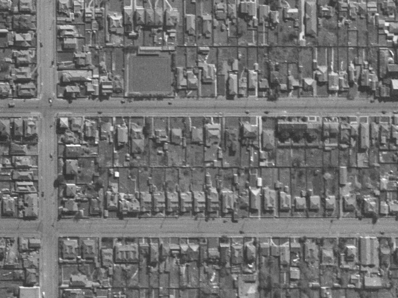 290 Hereford Street from the air, 1940-1944