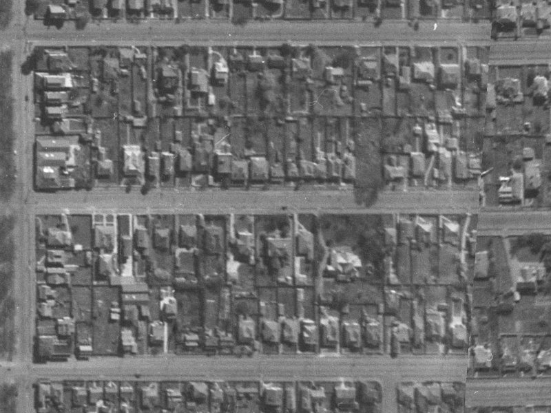 368-370 Hereford Street from the air, 1940-1944