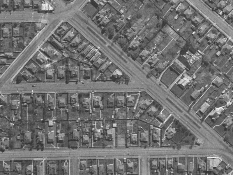630 Hereford Street from the air, 1940-1944