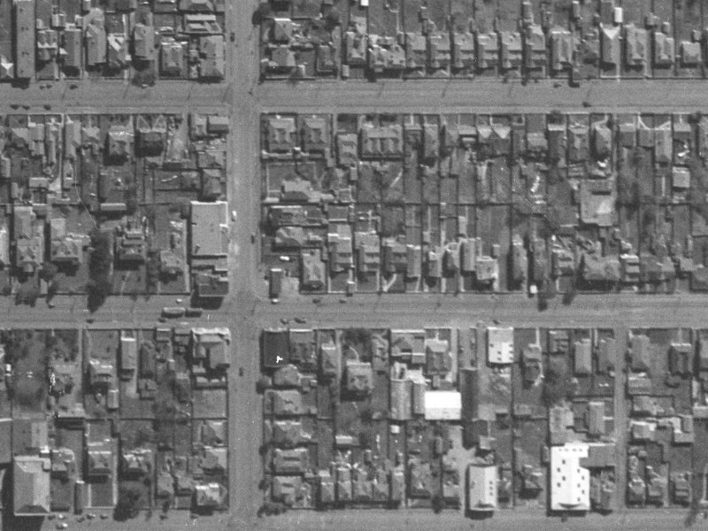 275 Cashel Street from the air, 1940-1944