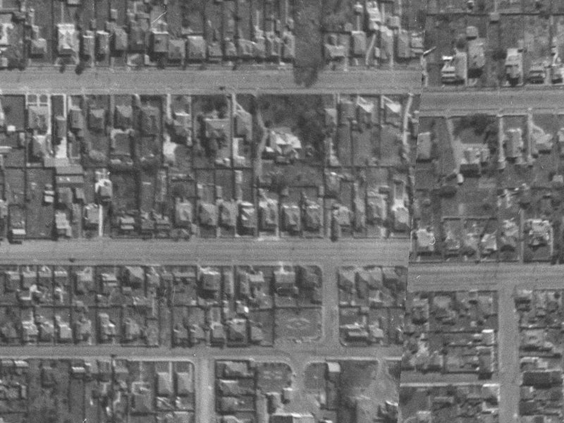 381 Cashel Street from the air, 1940-1944