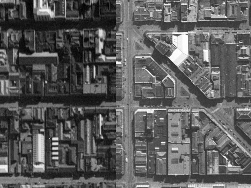 677 Colombo Street from the air, 1940-1944