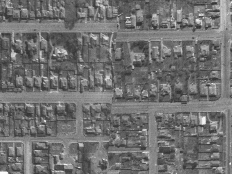 401 Cashel Street from the air, 1940-1944