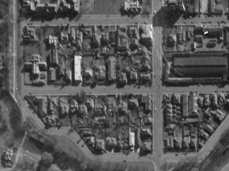 32-36 Cashel Street from the air, 1940-1944