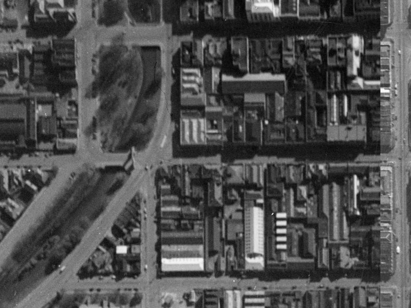 88 Cashel Street from the air, 1940-1944