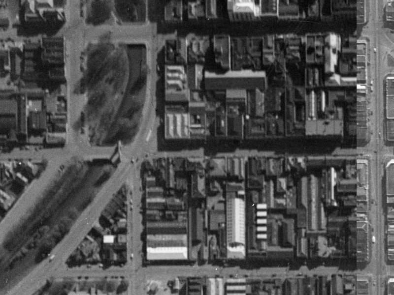 89 Cashel Street from the air, 1940-1944