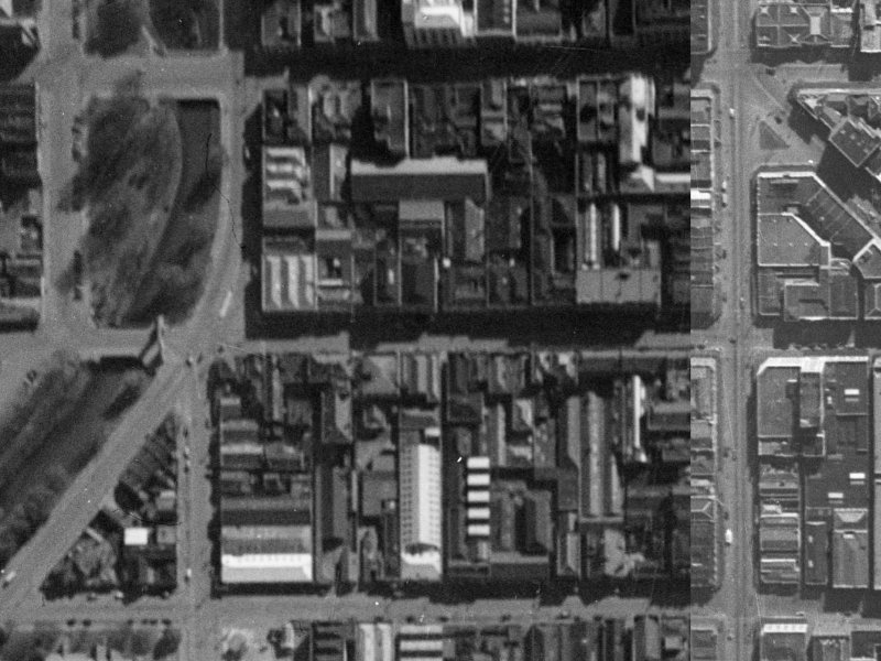 97 Cashel Street from the air, 1940-1944