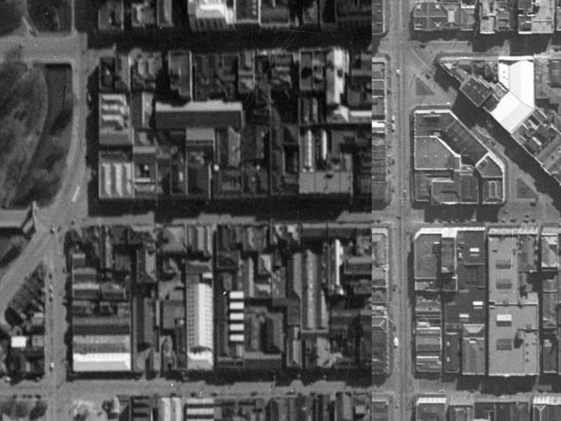 132 Cashel Street from the air, 1940-1944