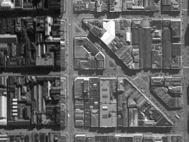 154 Cashel Street from the air, 1940-1944