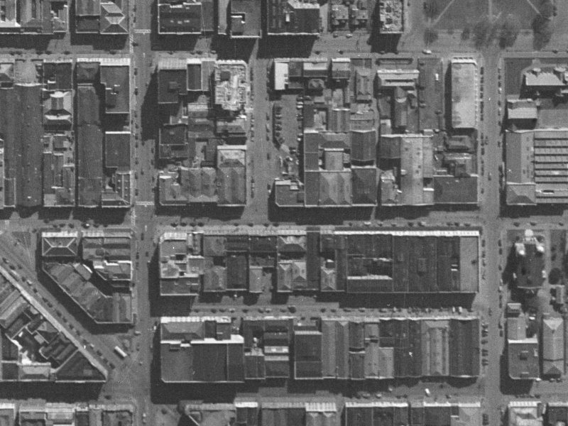 195 Cashel Street from the air, 1940-1944