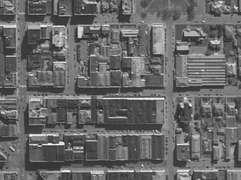 207 Cashel Street from the air, 1940-1944