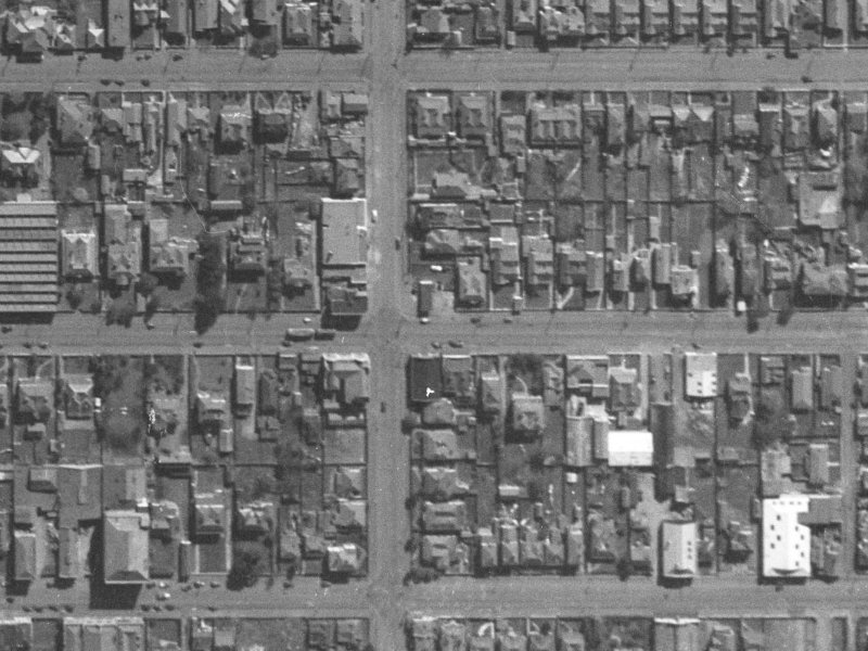 267 Cashel Street from the air, 1940-1944