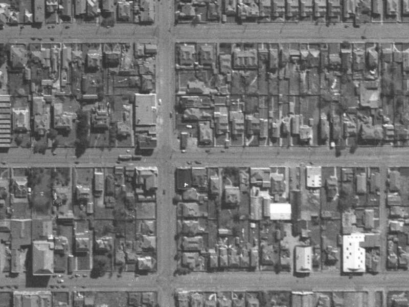 271 Cashel Street from the air, 1940-1944