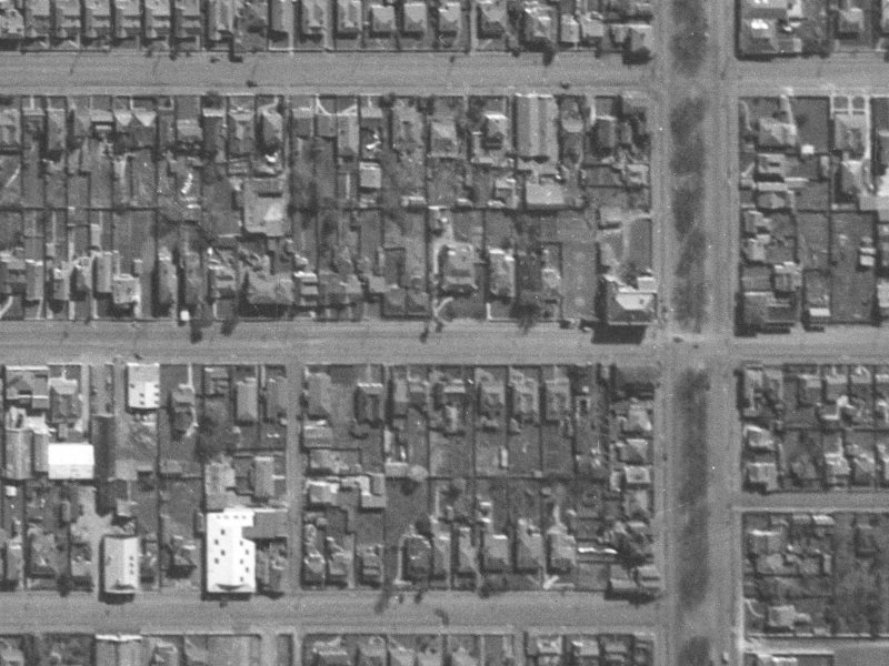 332 Cashel Street from the air, 1940-1944