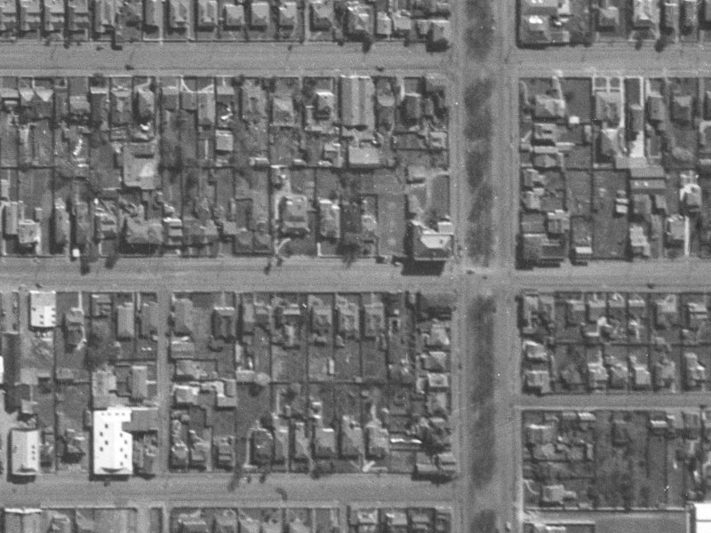 333 Cashel Street from the air, 1940-1944