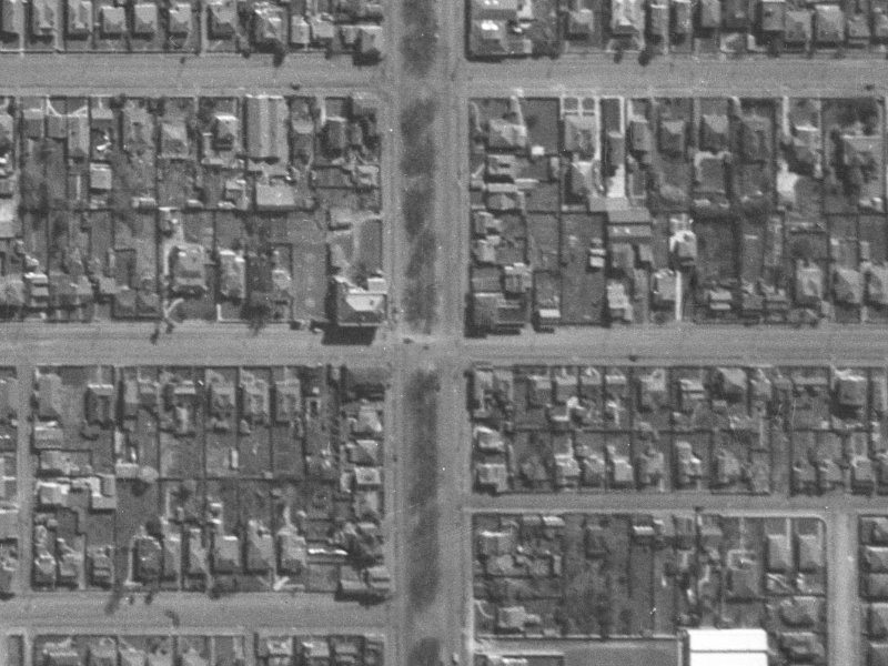 339 Cashel Street from the air, 1940-1944