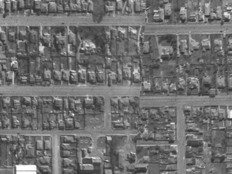 395 Cashel Street from the air, 1940-1944
