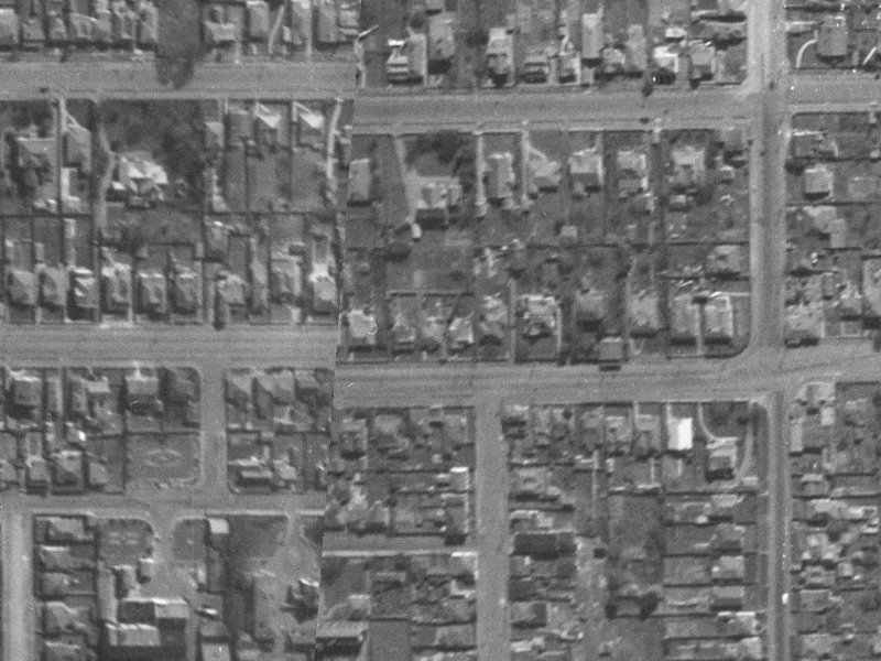 426 Cashel Street from the air, 1940-1944
