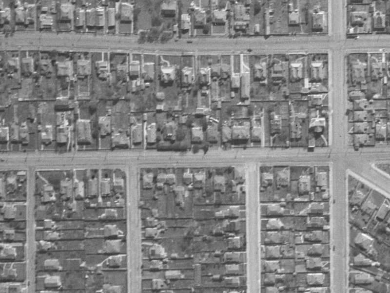 498 Cashel Street from the air, 1940-1944