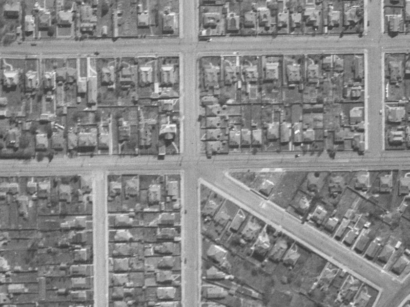 519A Cashel Street from the air, 1940-1944