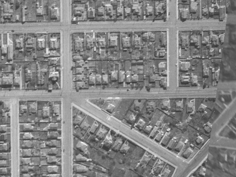 532A Cashel Street from the air, 1940-1944