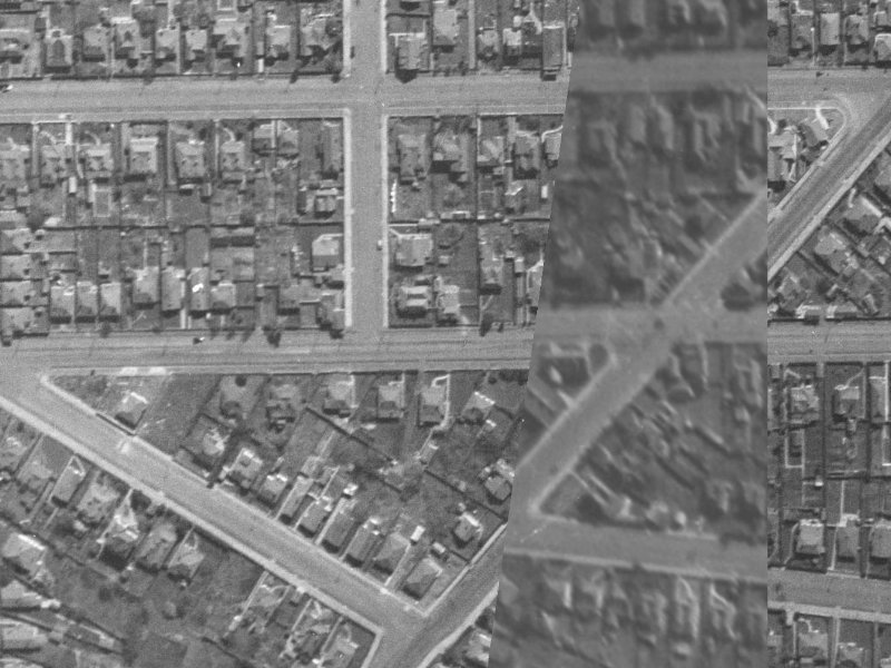 540 Cashel Street from the air, 1940-1944