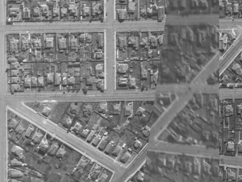 550 Cashel Street from the air, 1940-1944