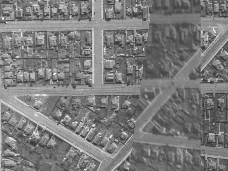558 Cashel Street from the air, 1940-1944