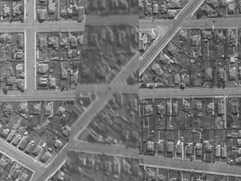 576 Cashel Street from the air, 1940-1944