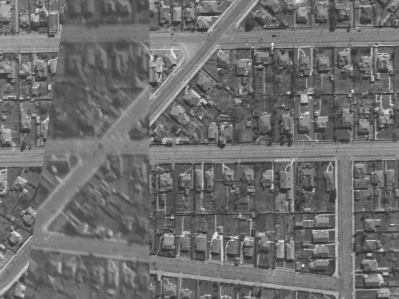 590 Cashel Street from the air, 1940-1944