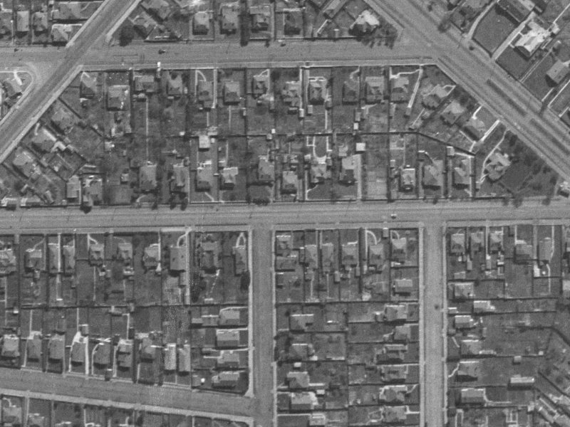 620 Cashel Street from the air, 1940-1944