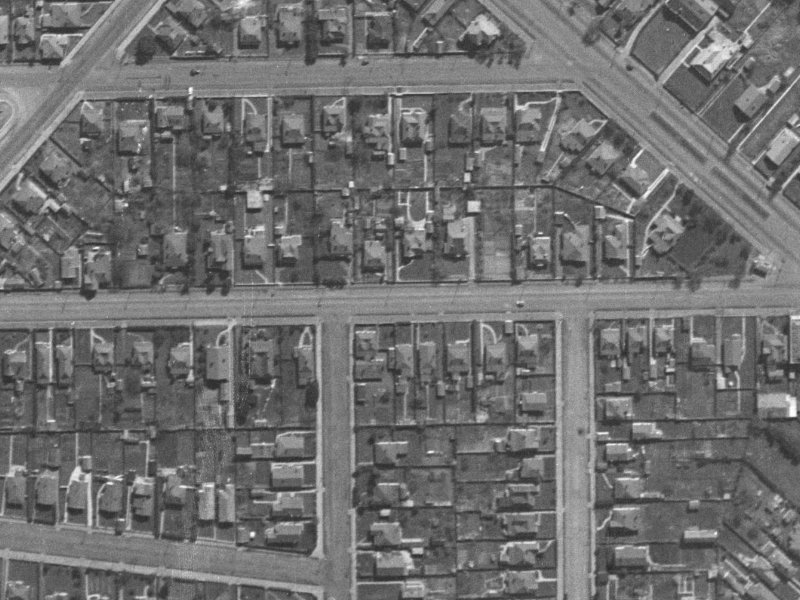 624 Cashel Street from the air, 1940-1944