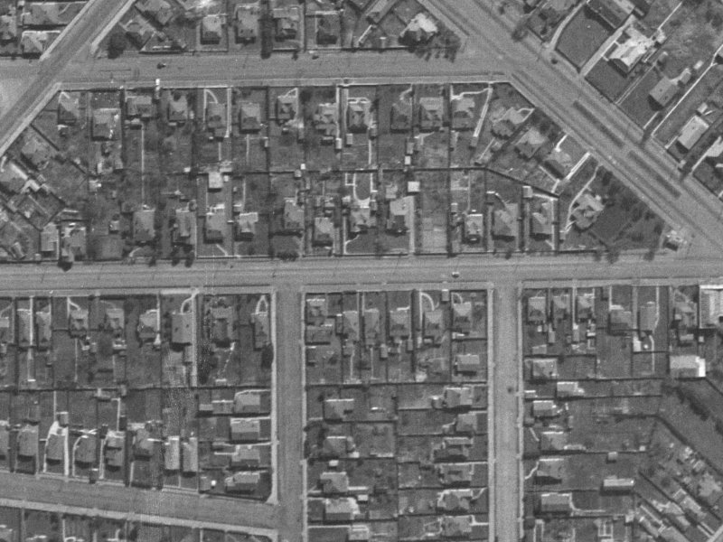 626 Cashel Street from the air, 1940-1944