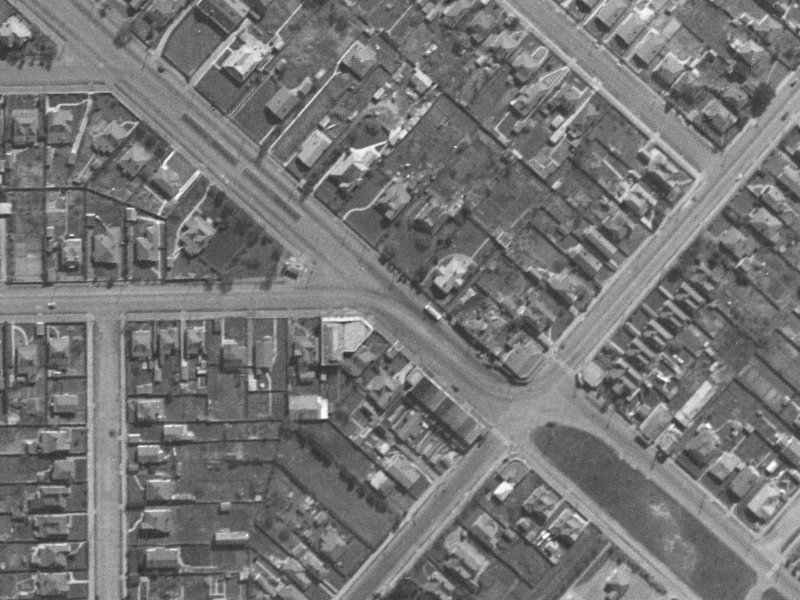 227-233 Linwood Avenue from the air, 1940-1944