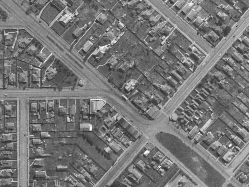 233 Linwood Avenue from the air, 1940-1944