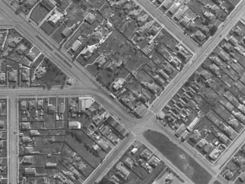 235 Linwood Avenue from the air, 1940-1944