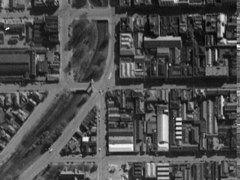 82 Cashel Street from the air, 1940-1944