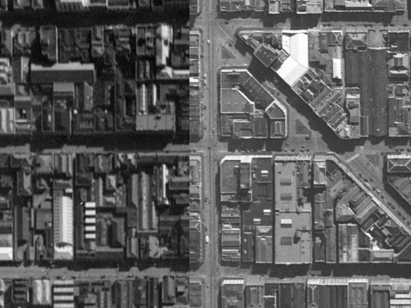 146 Cashel Street from the air, 1940-1944
