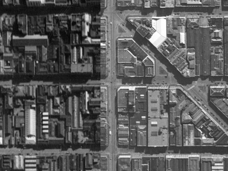 680–690 Colombo Street from the air, 1940-1944